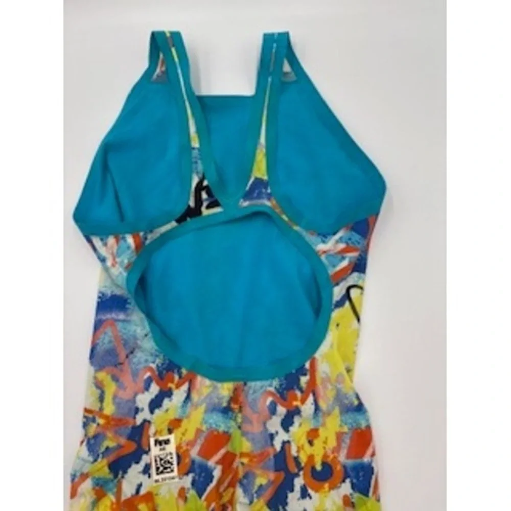 Blueseventy‎ Nero Fit Swimsuit W10 Multicolor Graffiti Tech Suit Kneeskin Youth